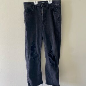 Women’s Black Distressed Jeans